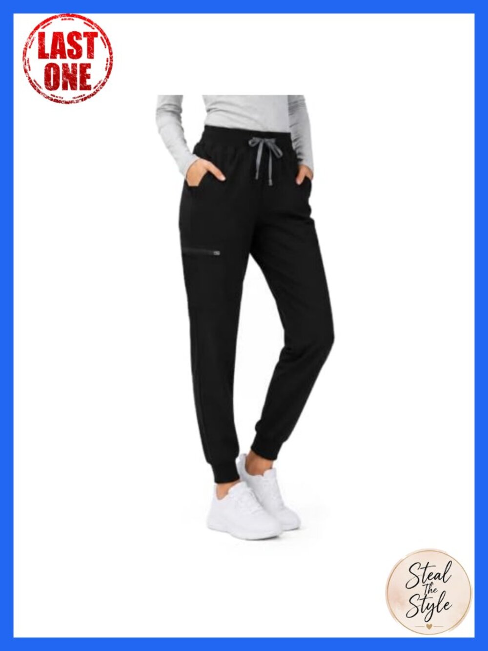Women's Jogger Scrub Pants 7 Pockets 2-Way Stretch Medical Workwear